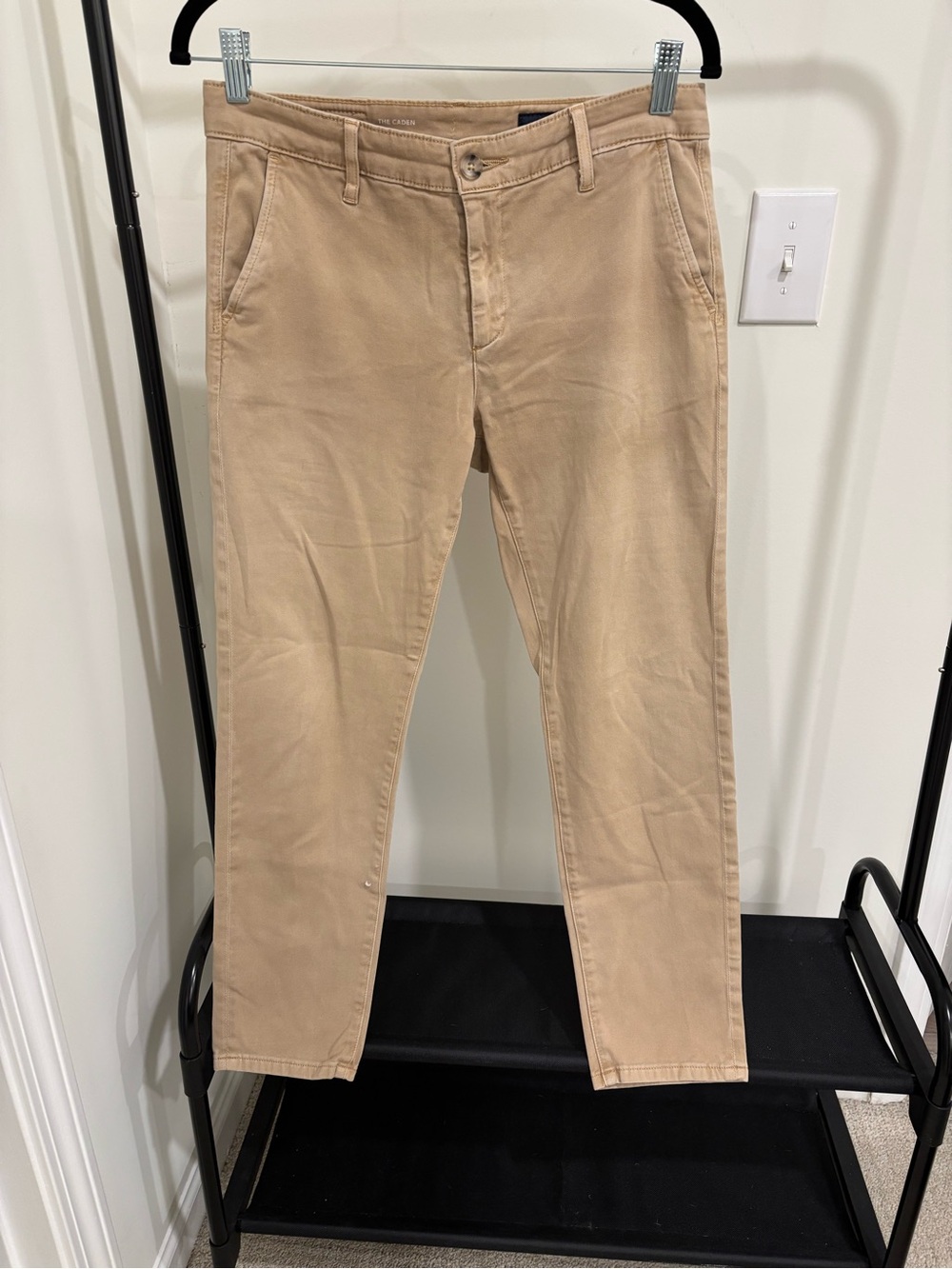 Ag Adriano Goldschmied Tan Straight-Leg Chinos